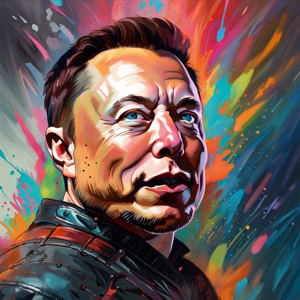 Hyperrealistic Elon Musk Portrait with Dramatic Lighting