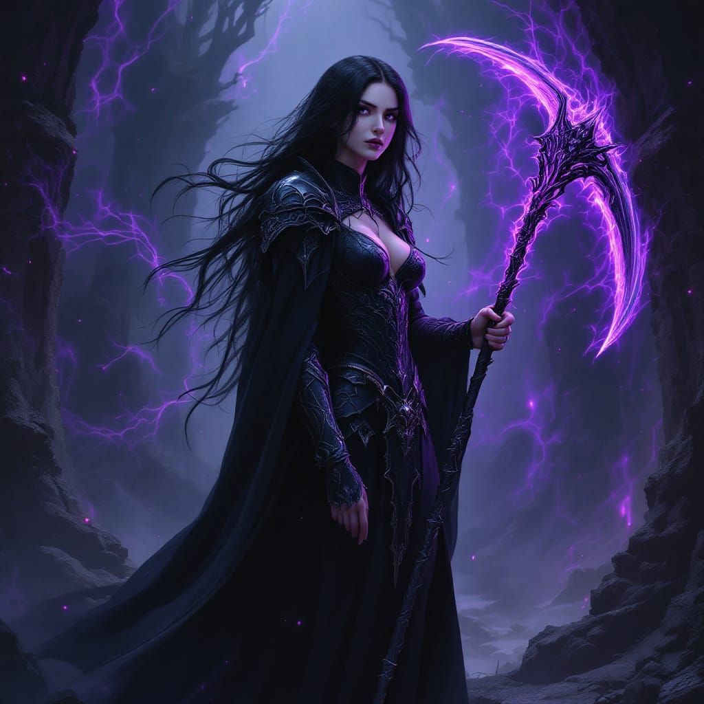 Necromancer Queen in Art Nouveau Style