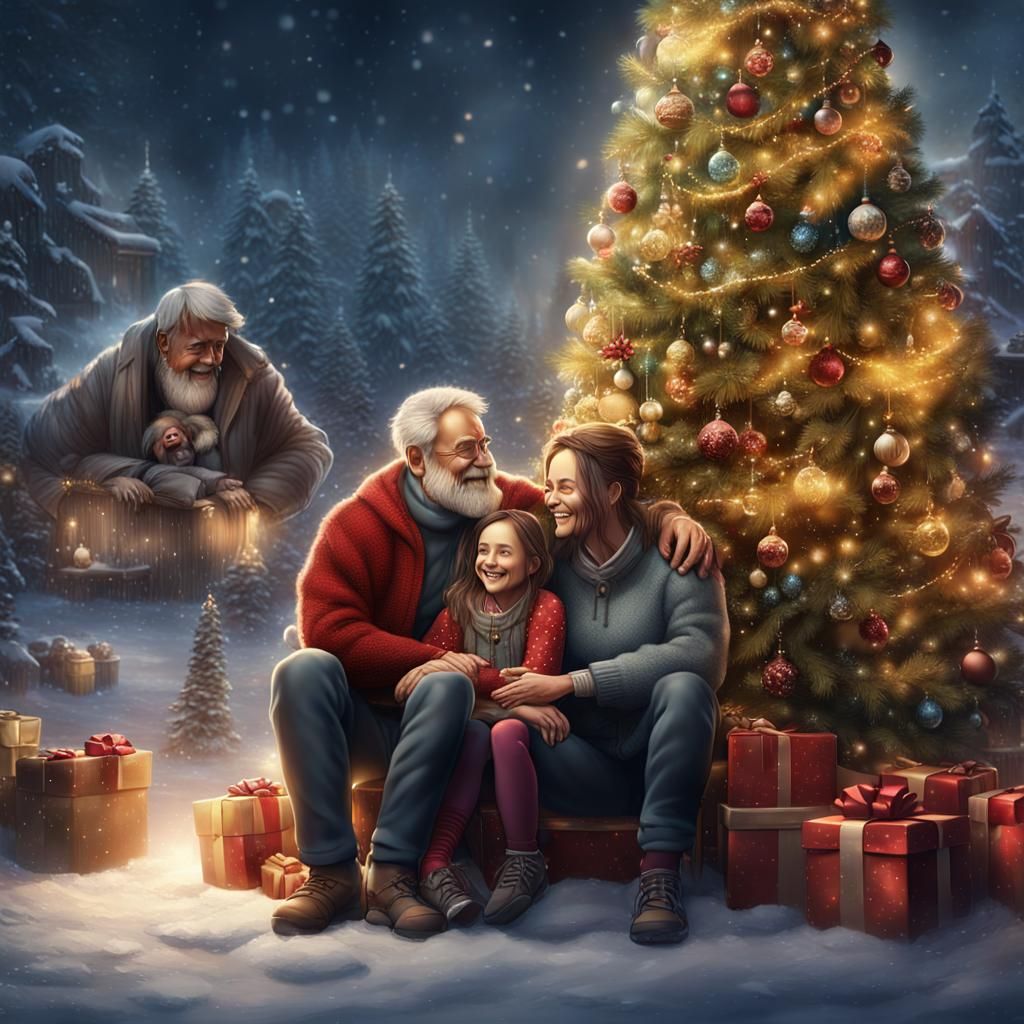Family Christmas: A Heartwarming Matte Painting