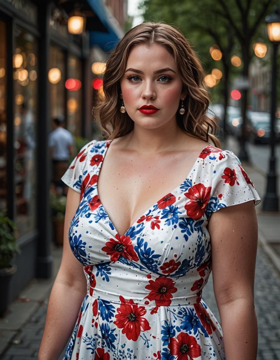 Red, white and blue dress 👗🥰