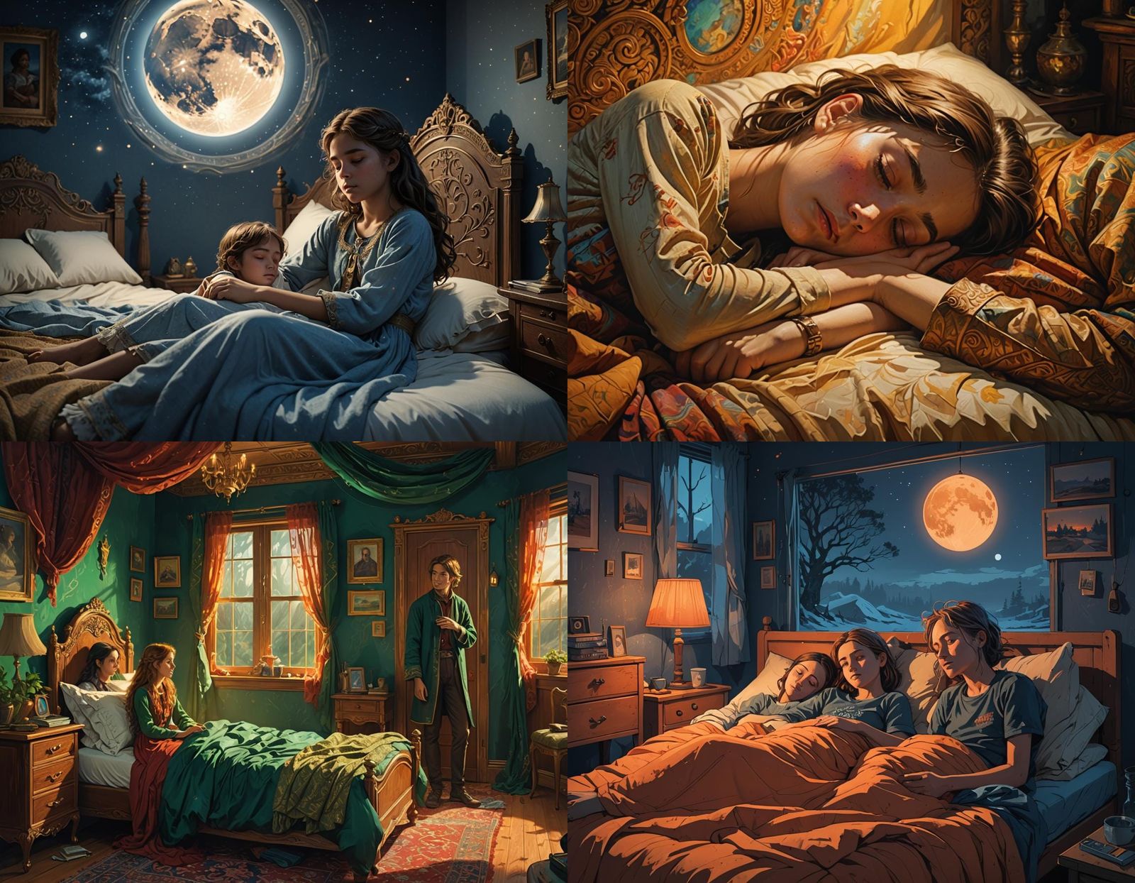 Girl Sleeping While Brother Answers Questions