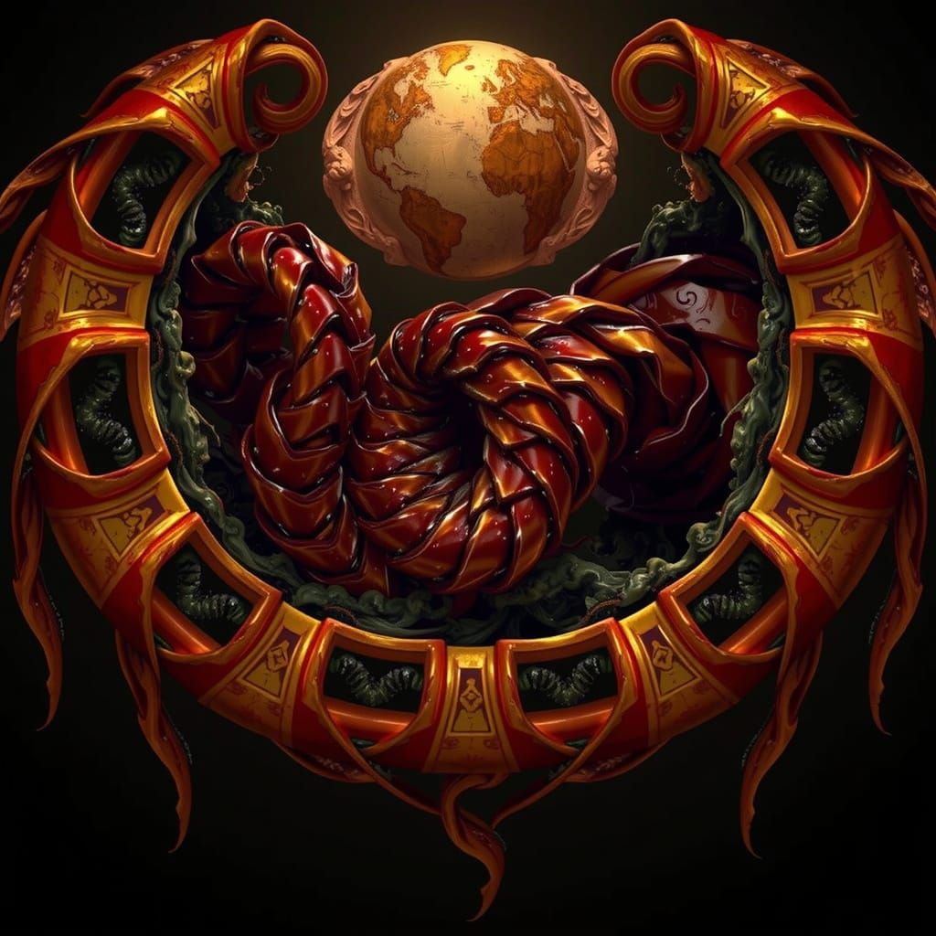 Vivid Abstract Forms in Hyperrealistic Style