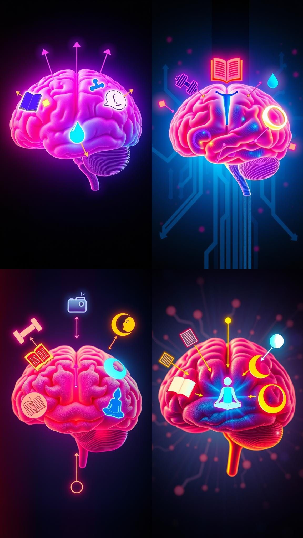 Brain Boost: Cognitive Function Cinematic Illustration