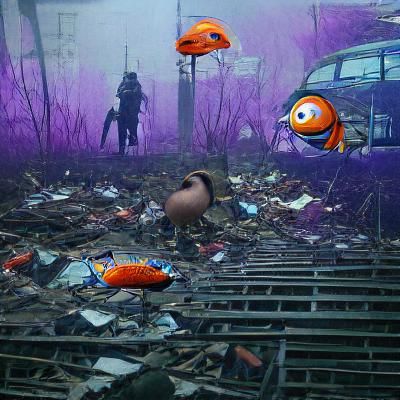 Post-Apocalyptic Underwater Scene: Finding Nemo