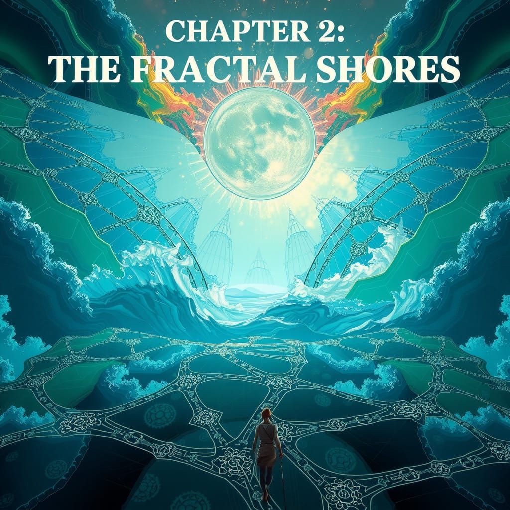 Ethereal Digital Shores in Fractal Harmony