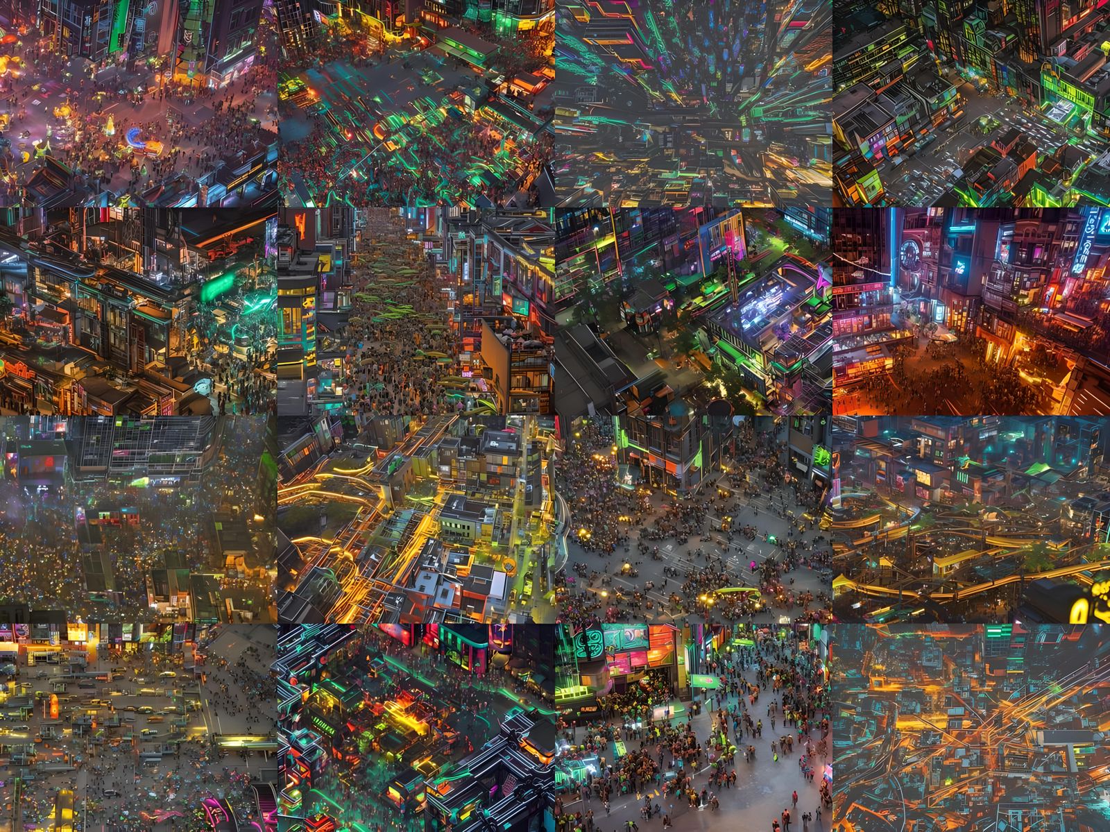 Cyberpunk Cityscape with Neon Dragon Graffiti