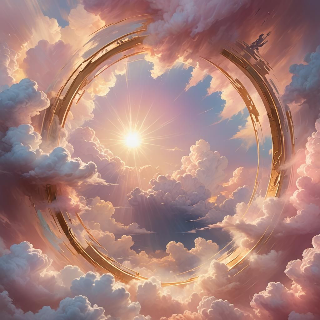 Glowing Portal of Time in Divine Sunshine