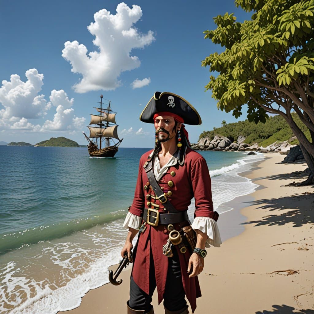 Golden Treasure Chest in a Pirate's Lair