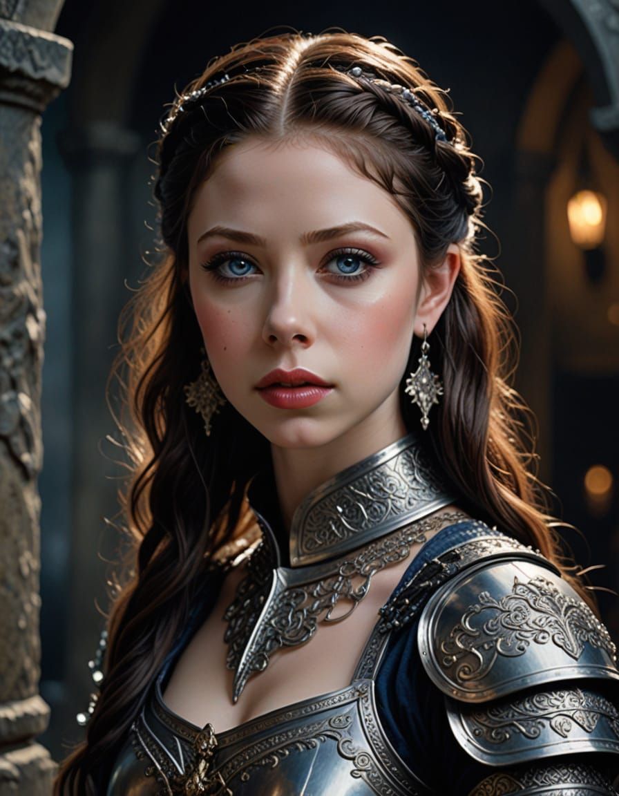 Medieval Princess in Stormy Night