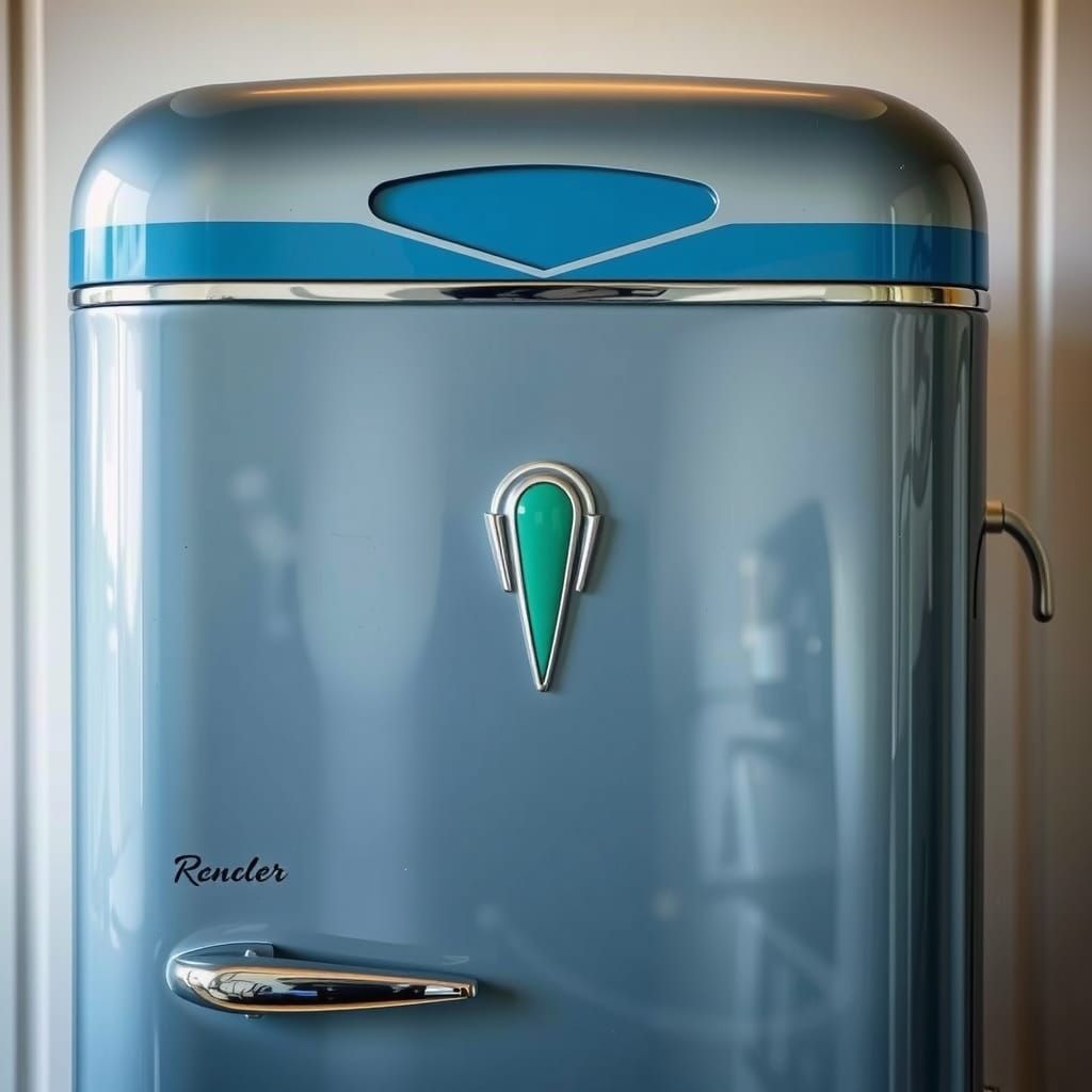 Art Deco Silver Refrigerator Portrait