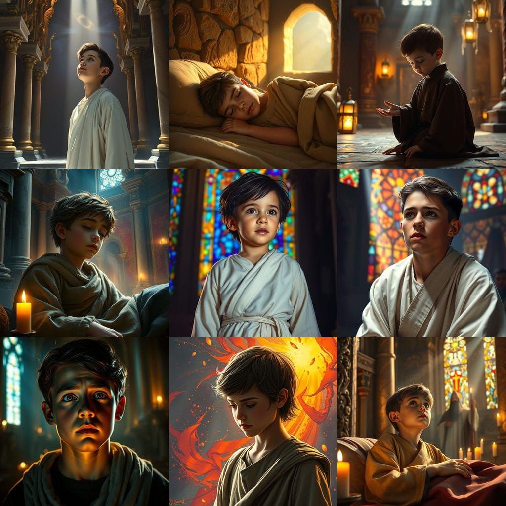 Young Samuel Receives Divine Revelation in a Moment of Still...