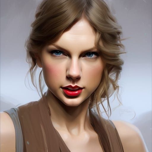 Taylor Swift Portrait by Greg Rutkowski and Artgerm