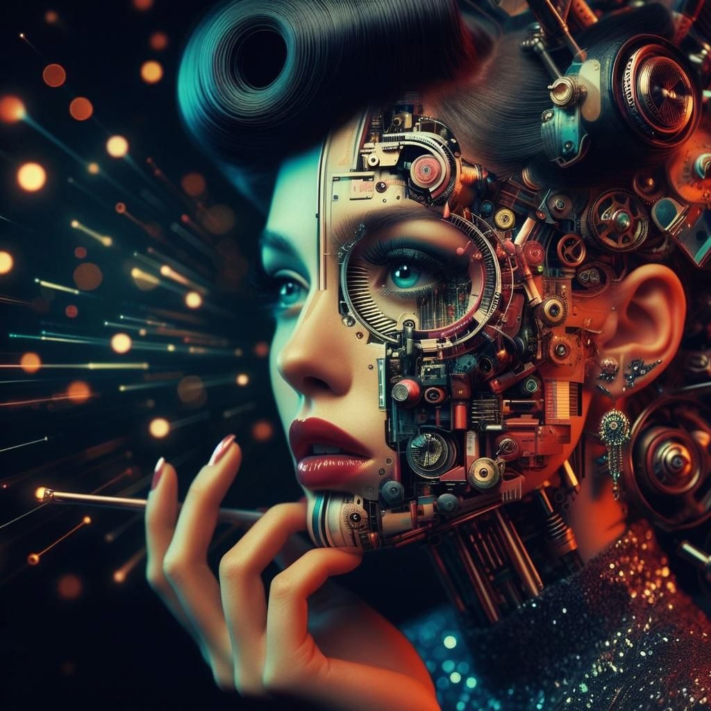 Retro Sci-Fi Surrealism in 50s Aesthetic