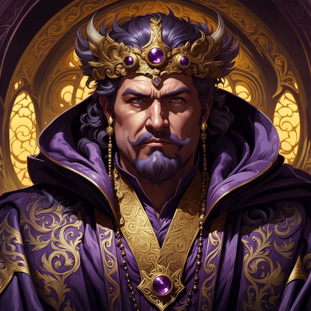 Evil Noble in Ornate Robes: Dark Fantasy Art
