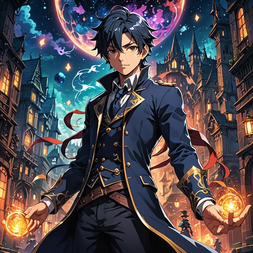 Mysterious World of Magic in Cel-Shaded Anime Style