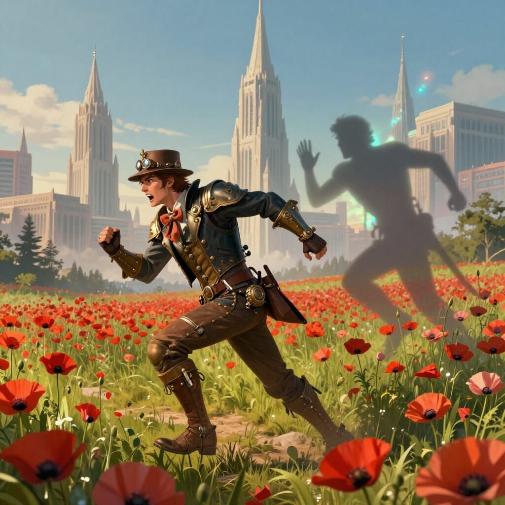Steampunk Chase to Emerald City in Poppy Fields