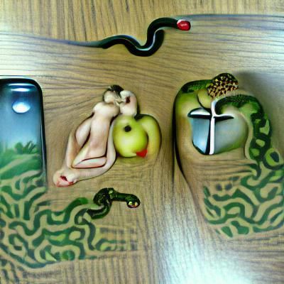 Adam and Eve Temptation Scene