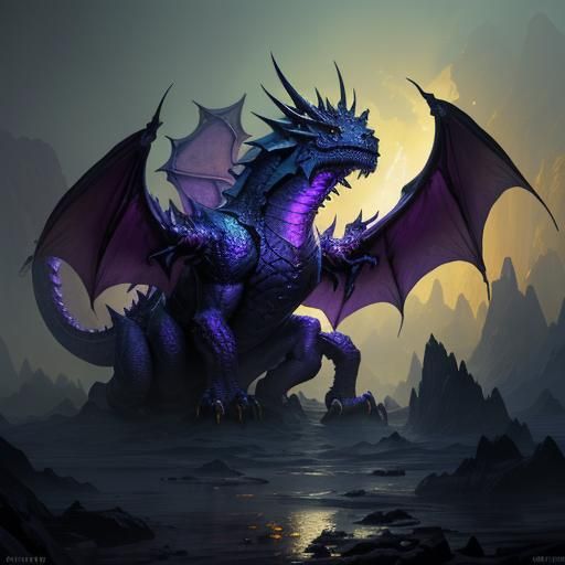 Crystal Dragon in Dark Fantasy Style