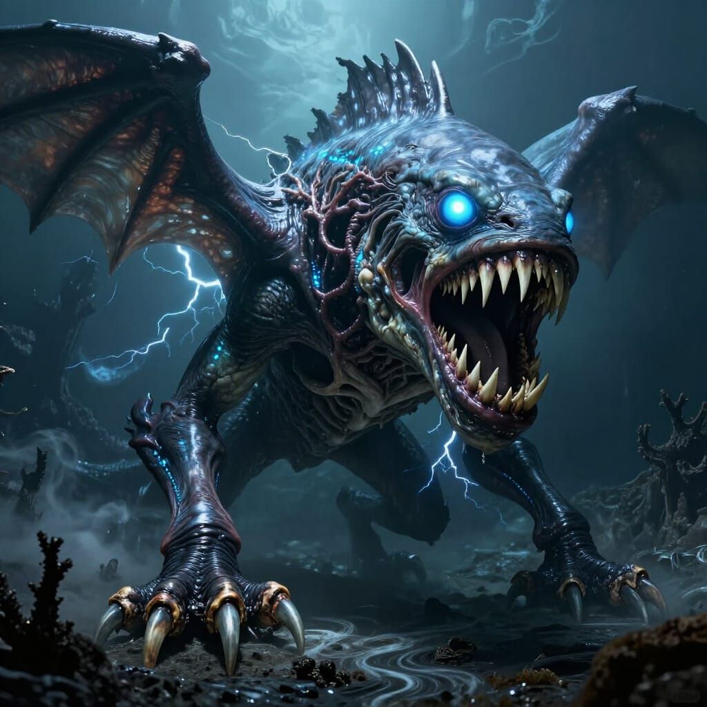 Colossal Abyssal Sea Monster Forneus Shedim Lurking in Trenc...