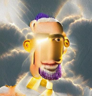 AI Interpretation of a Godlike Figure