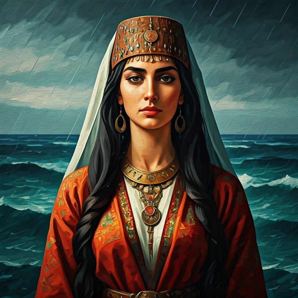 Tsovinar is the Armenian Goddess of the Sea, water, and rain...
