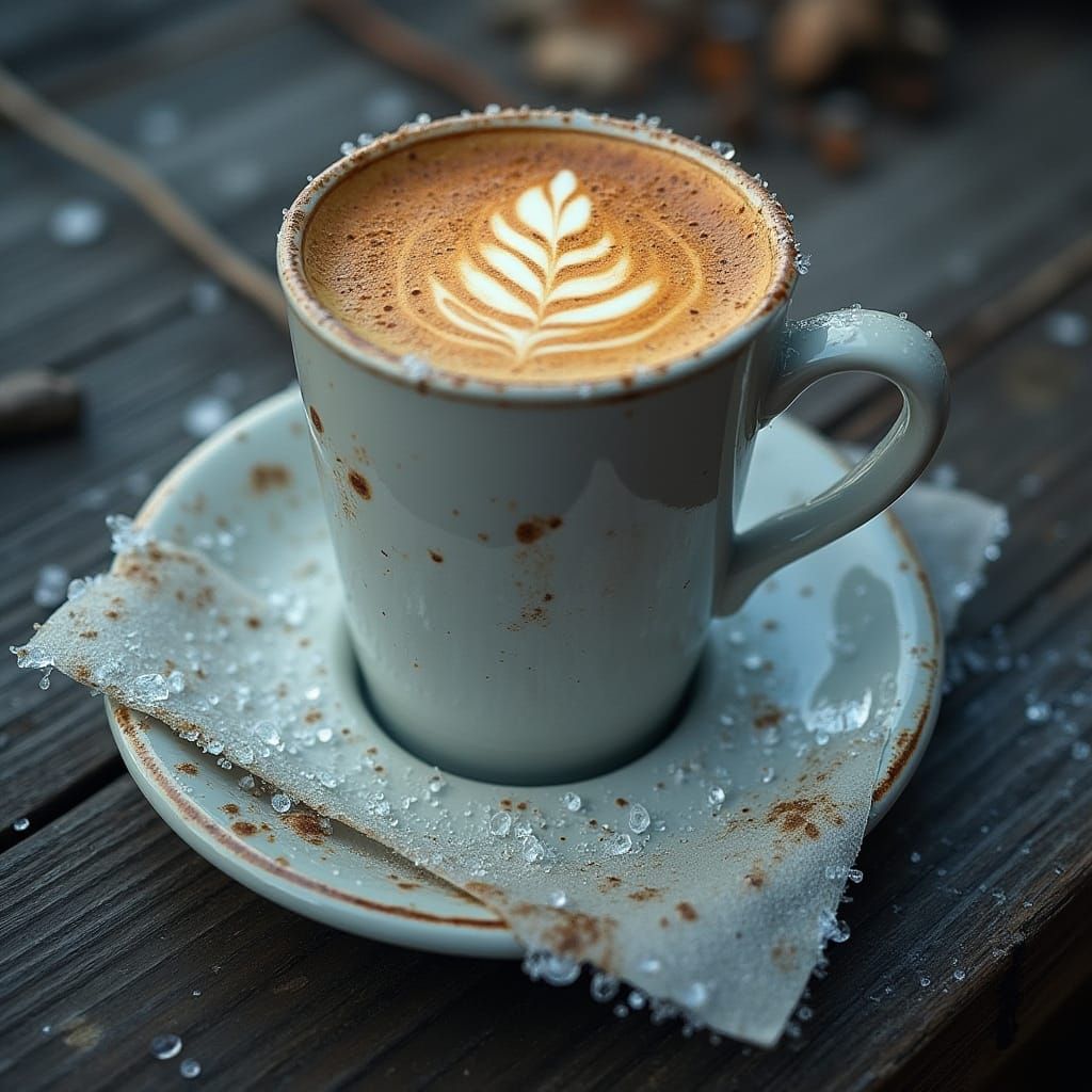 Dragon in a Coffee Shop Scene