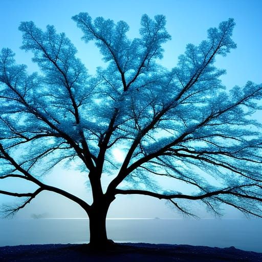 Blue Crystal Tree Photo