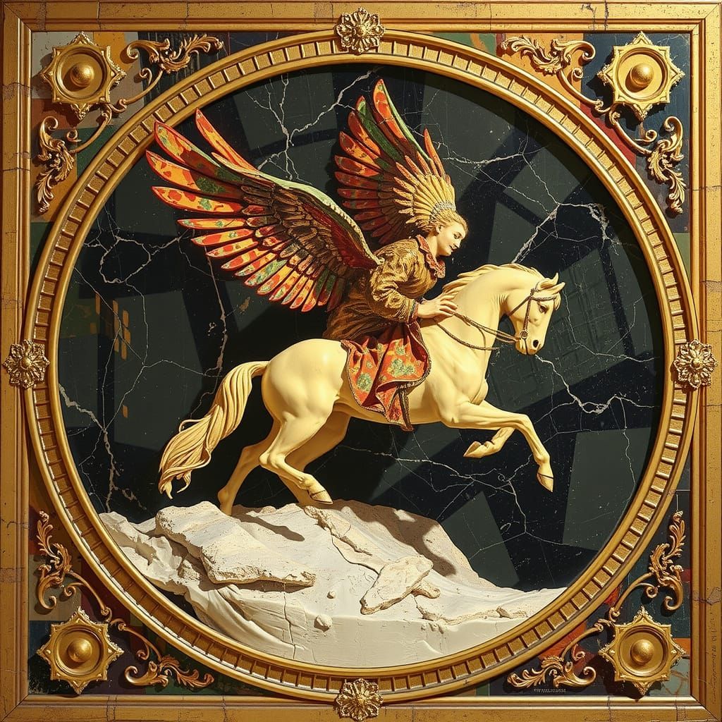 Hyperrealistic Sculpture with Vivid Colors and Dynamic Light...