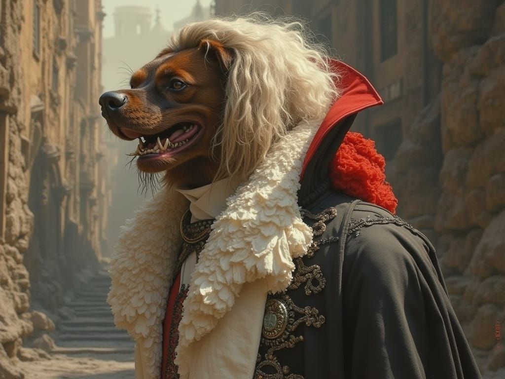Cavalier King as Dracula in Gothic Style