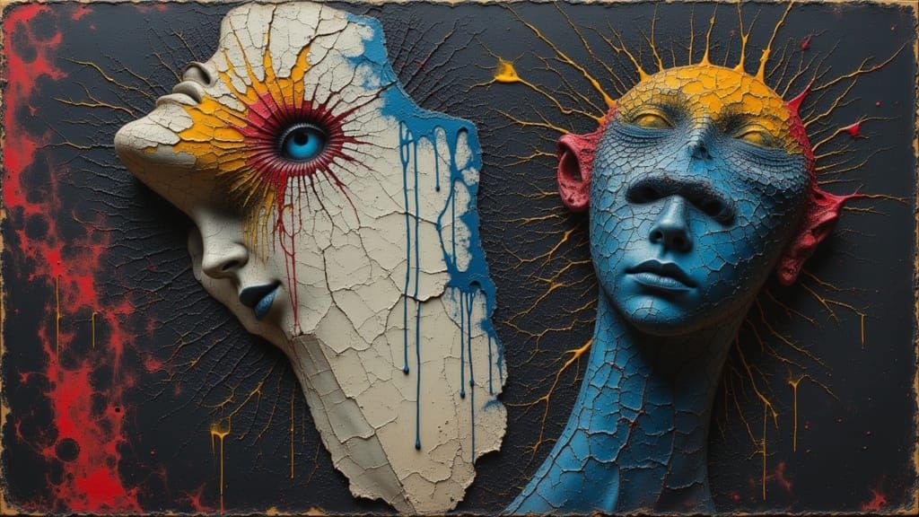 Surreal Abstract Cloth Textures in Vibrant Colors