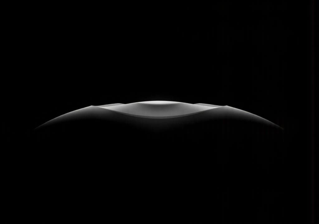 Minimalist Black Pattern Layers on Black Background