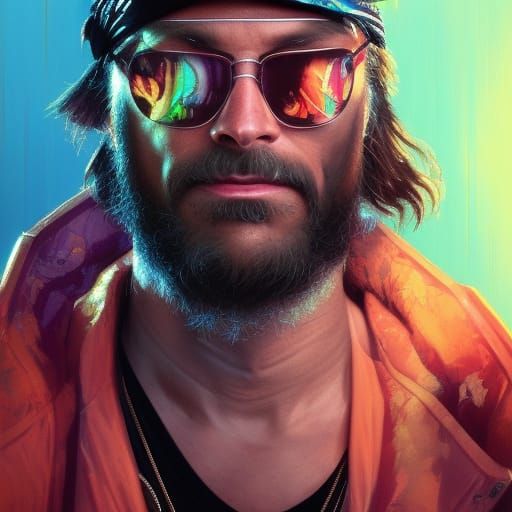 Macho Man Randy Savage: Cyberpunk Concept Art