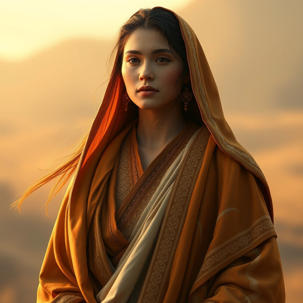 Serene Figure in Earth Tones