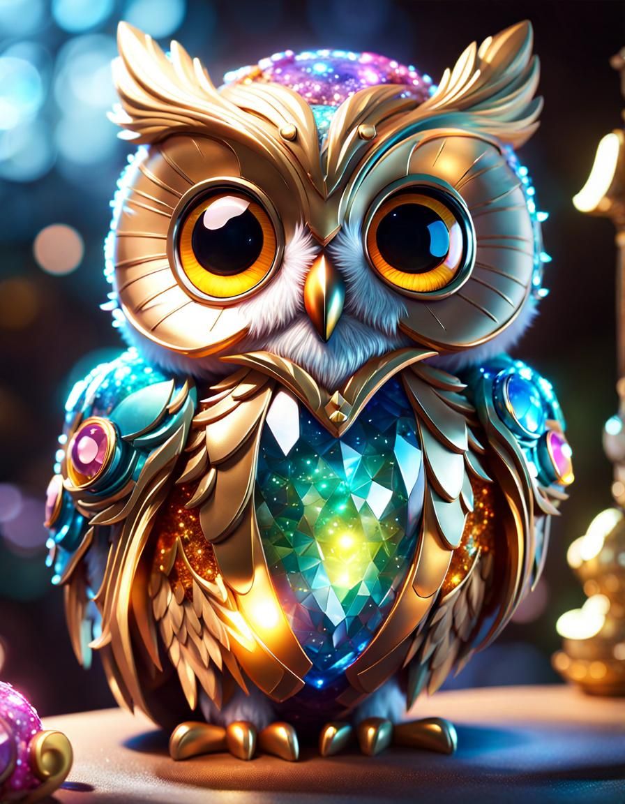 Silky diamond owl