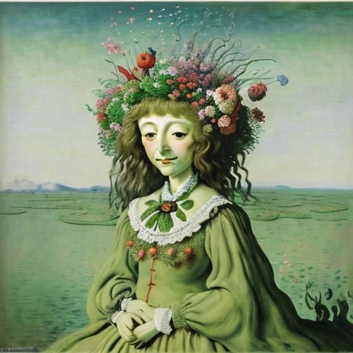 Surrealist Landscape with Faded Flowers: Dali, Arcimboldo, M...