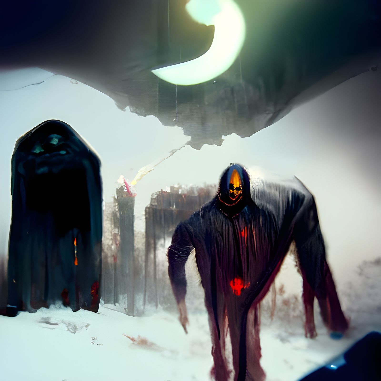 Sinister Emoji in a Dark Artistic Style