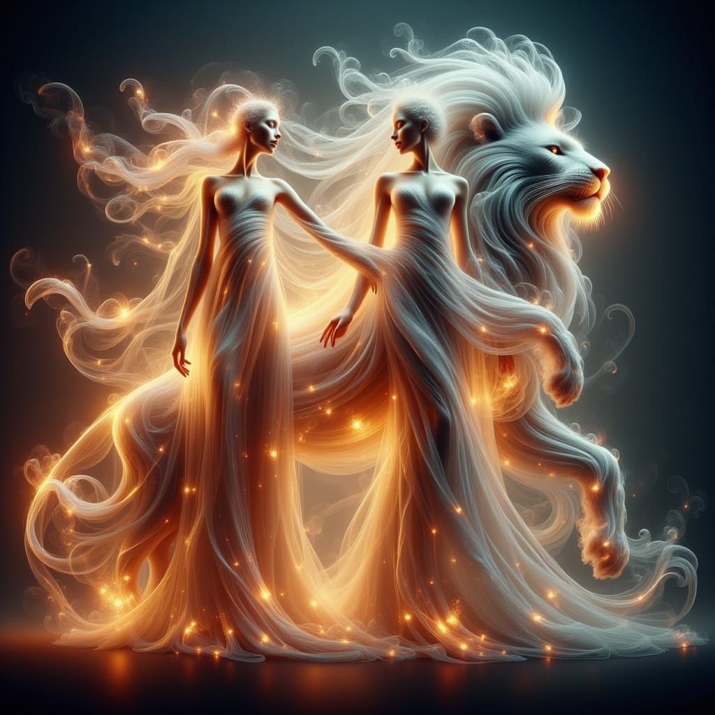 Magical Elves Guided by Lion Priest