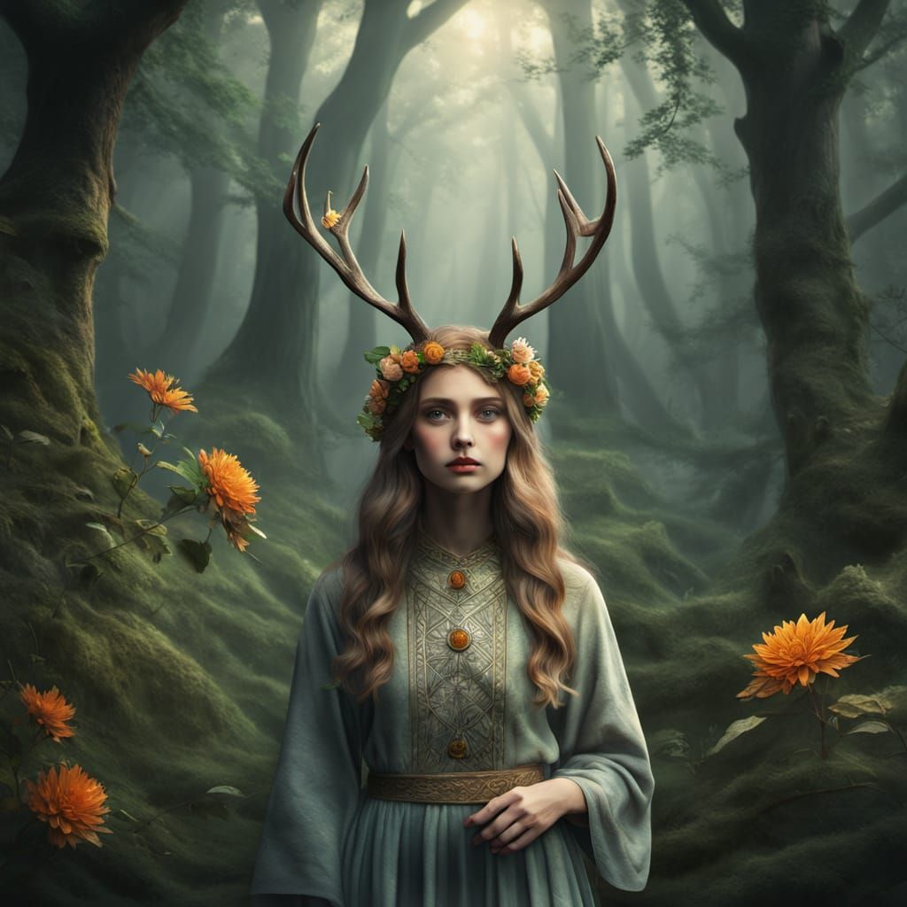 Lyra, Animal Daughter, in a Fauvist Forest