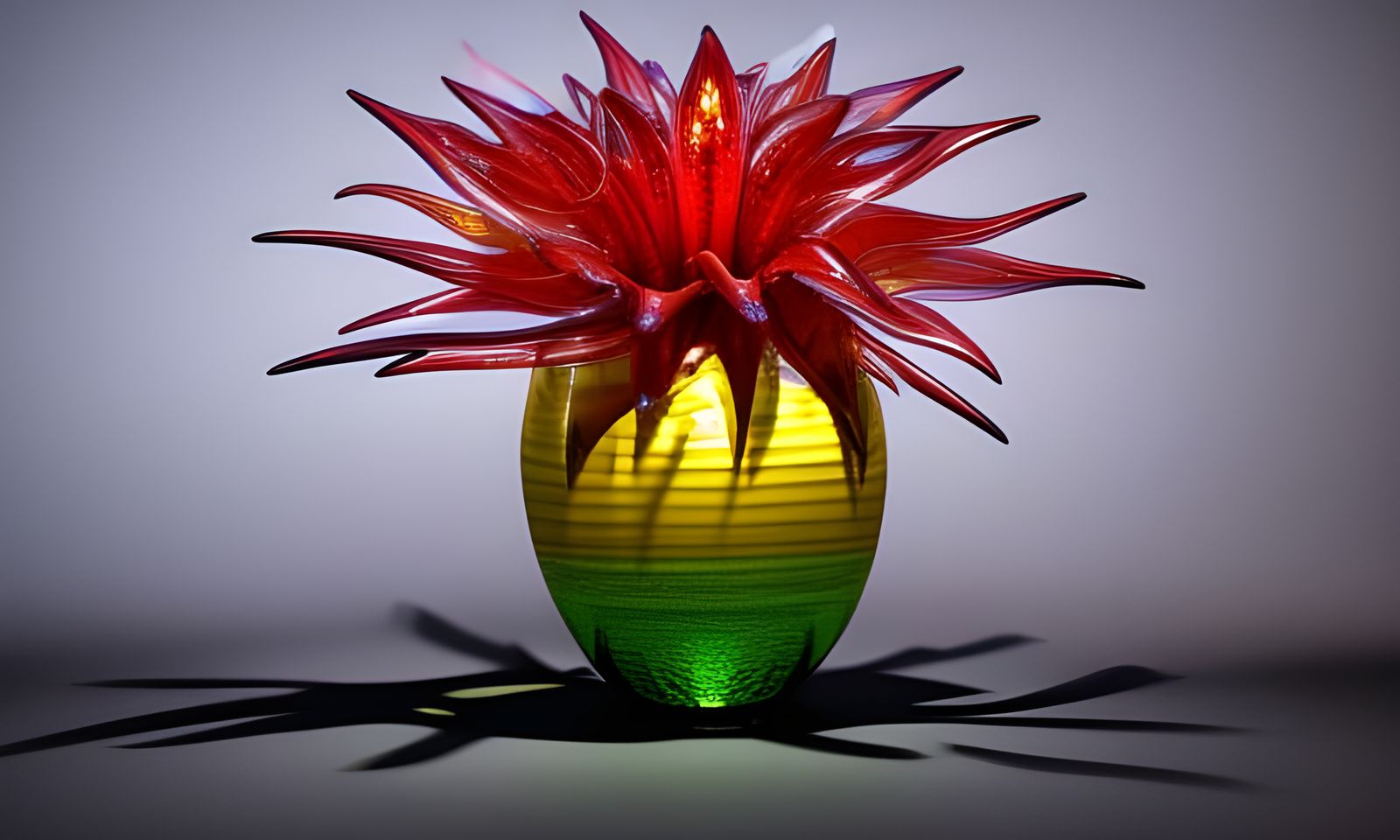 Iridescent 3D Chihuly Flower Vase in Unreal Engine