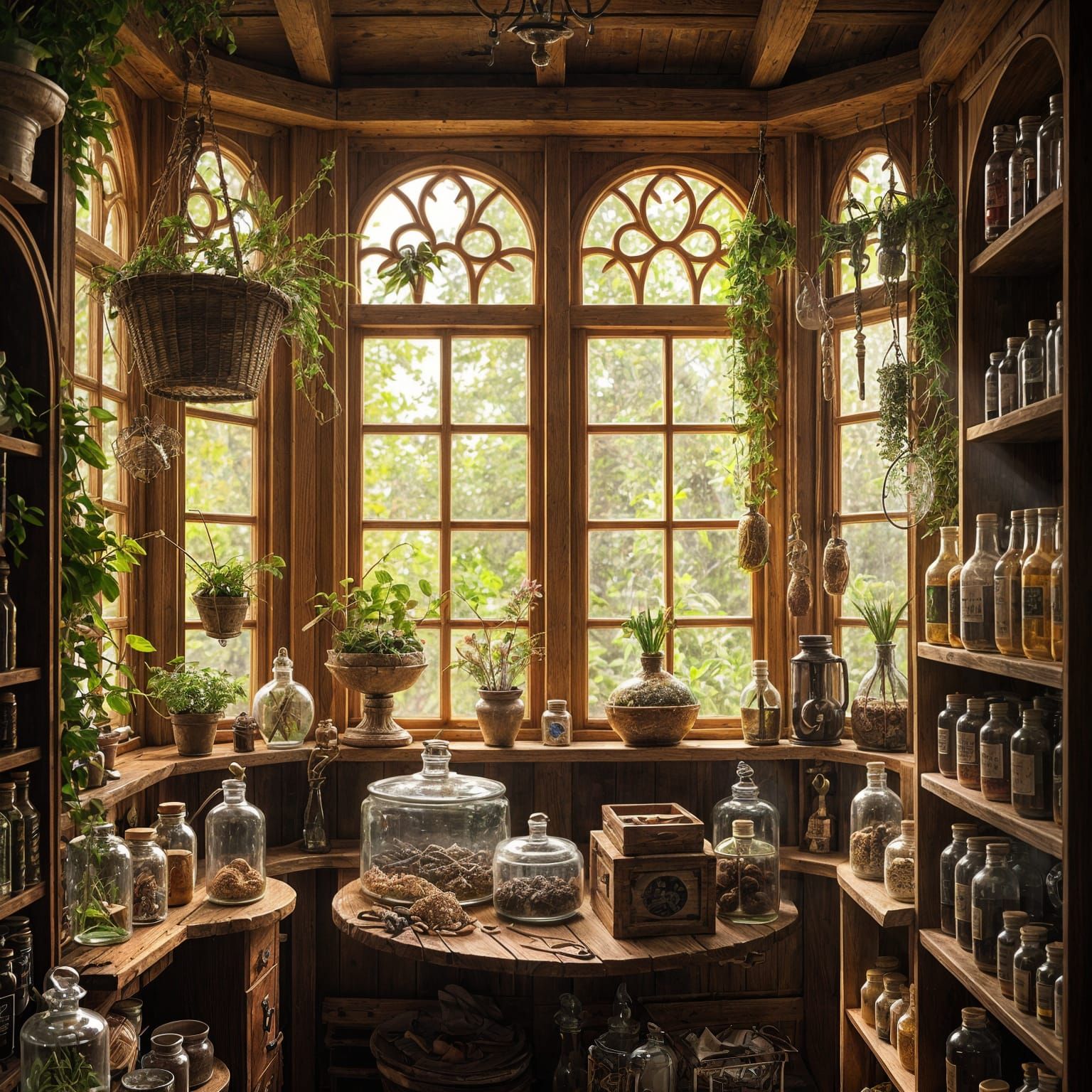 Whimsical High Fantasy Apothecary Scene