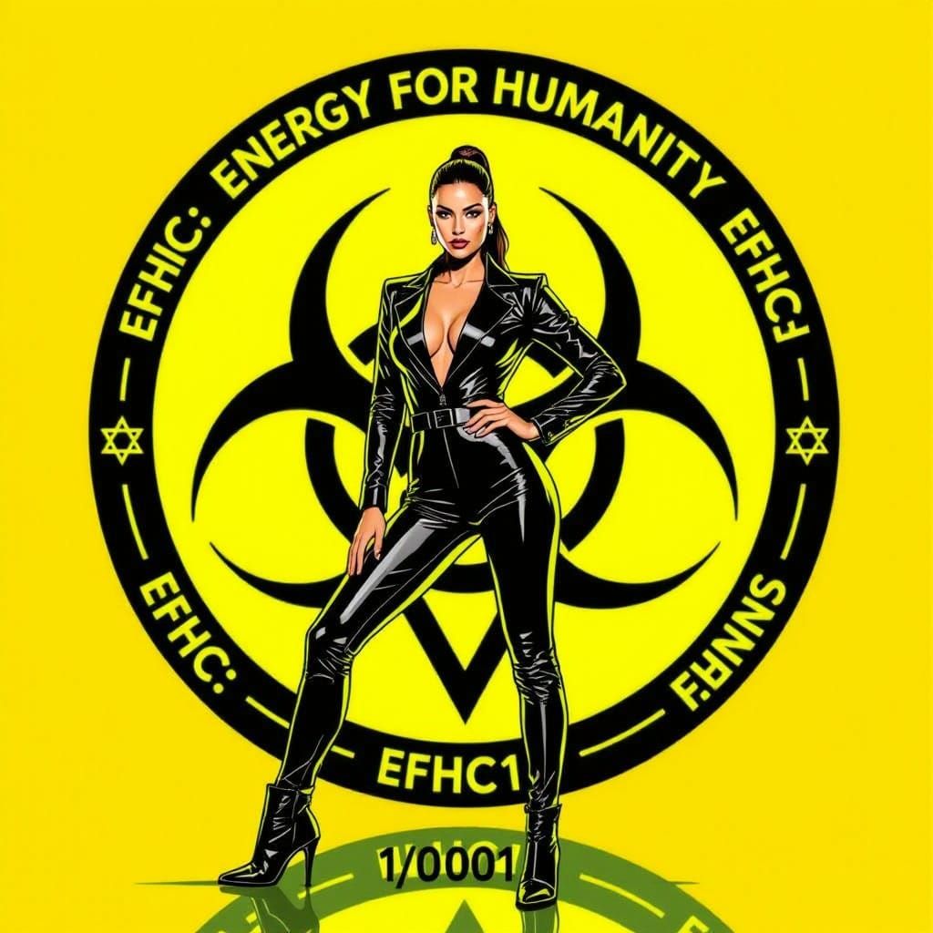 Cyberpunk NFT Art Featuring Biohazard and Star of David