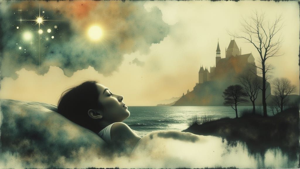 Surreal Dreamscape: A Photorealistic Bedroom Dissolving