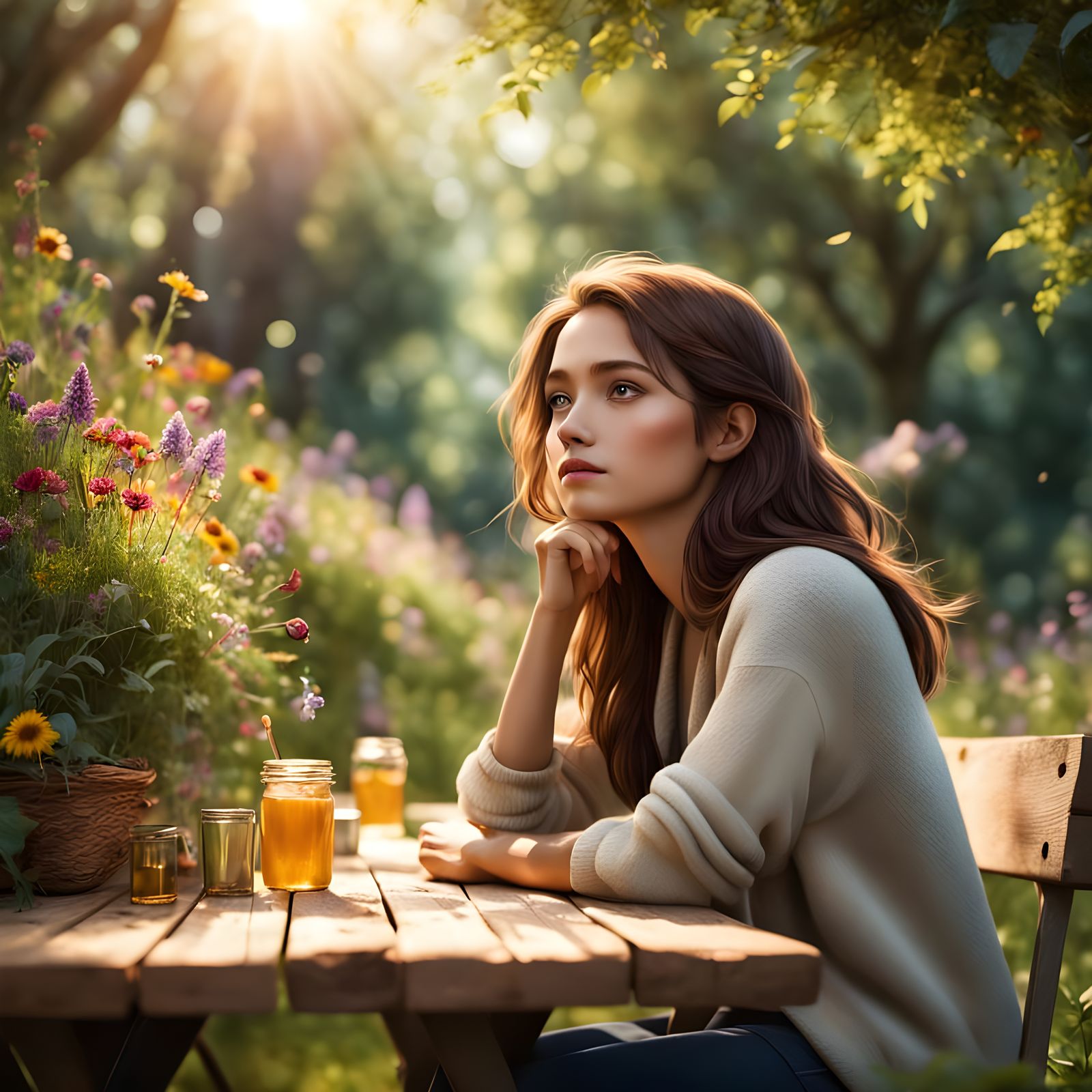 A Woman Lost in Nature's Splendor
