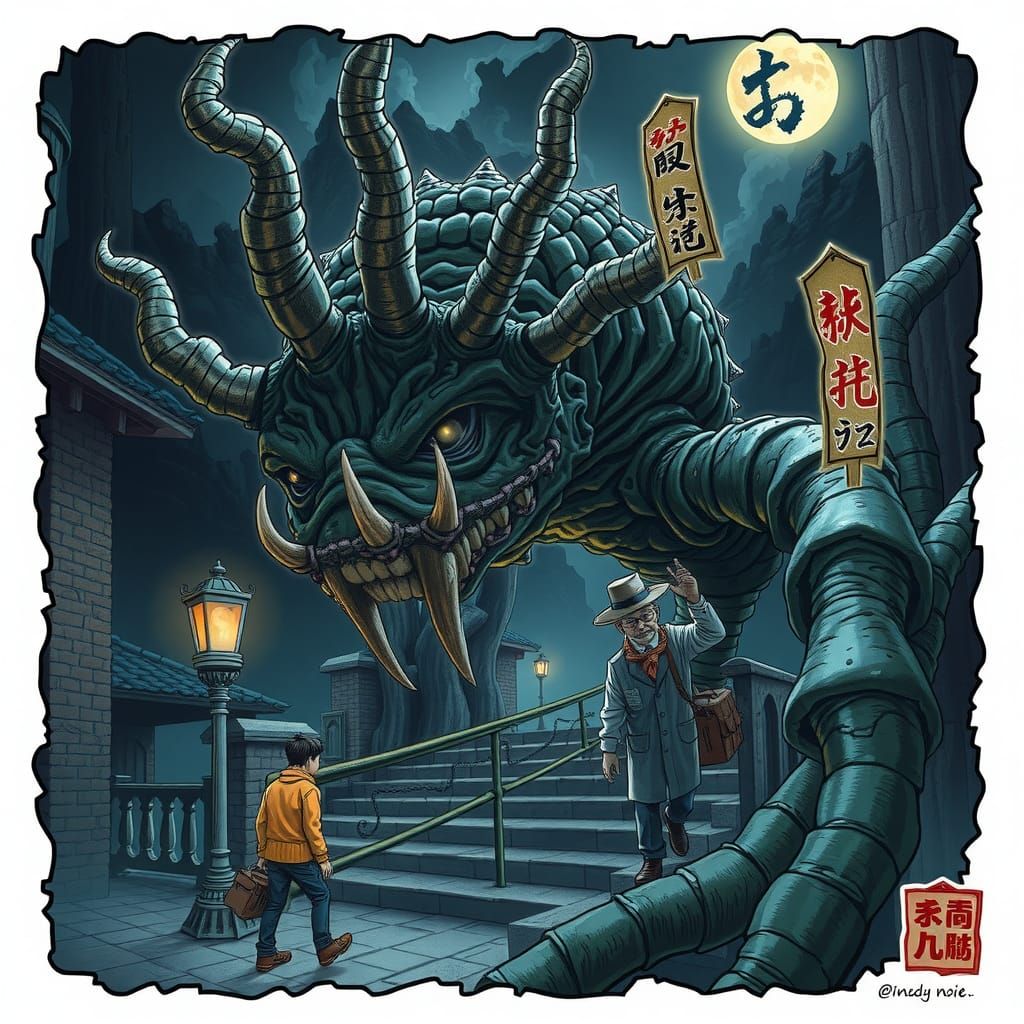 Cthulhu Horror Meets Japanese Yokai Noir