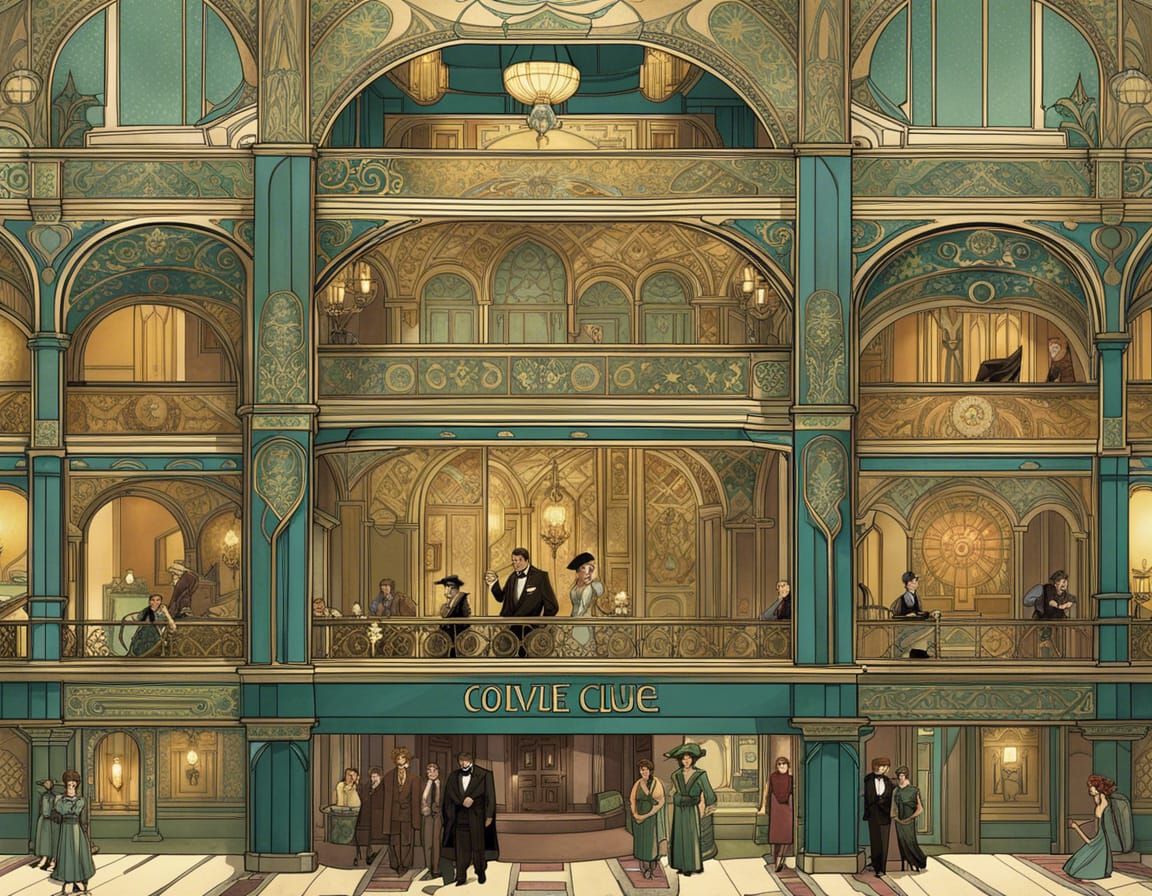 Art Nouveau Graphic Novel Illustration after McCay and Mucha