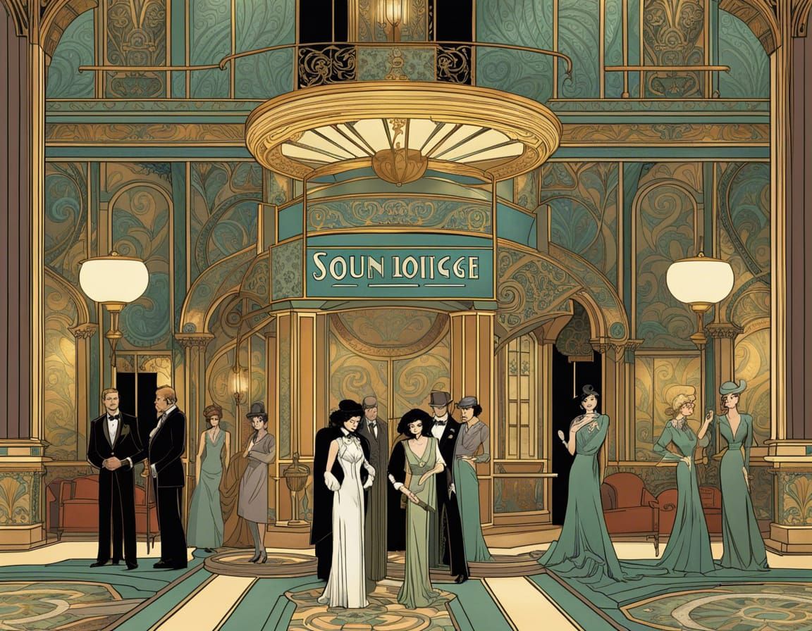 Art Nouveau Graphic Novel Illustration in Doran Style