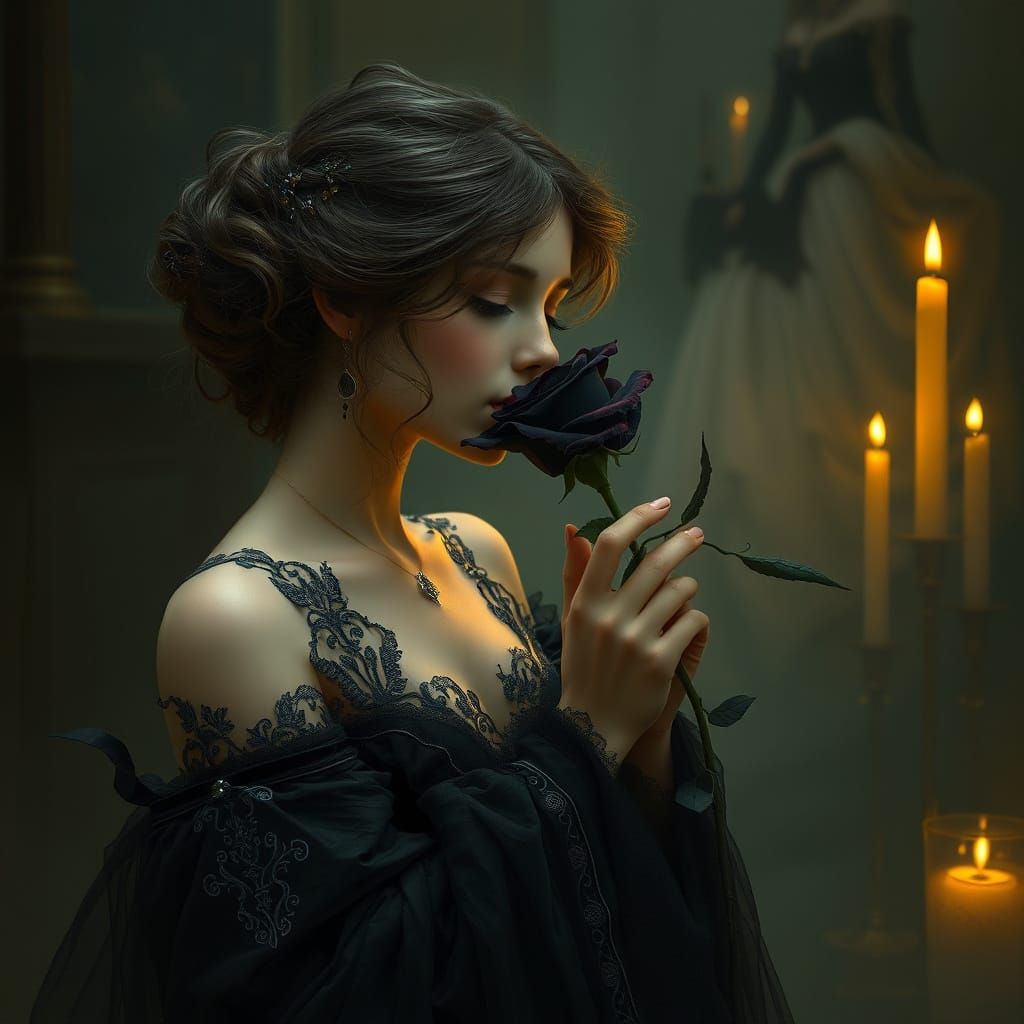 Mystical Princess in Midnight Bloom