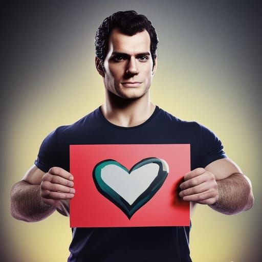 Henry Cavill Portrait in Comic Book Style