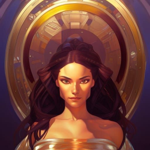 Korra Portrait in Gustav Klimt Art Nouveau Style