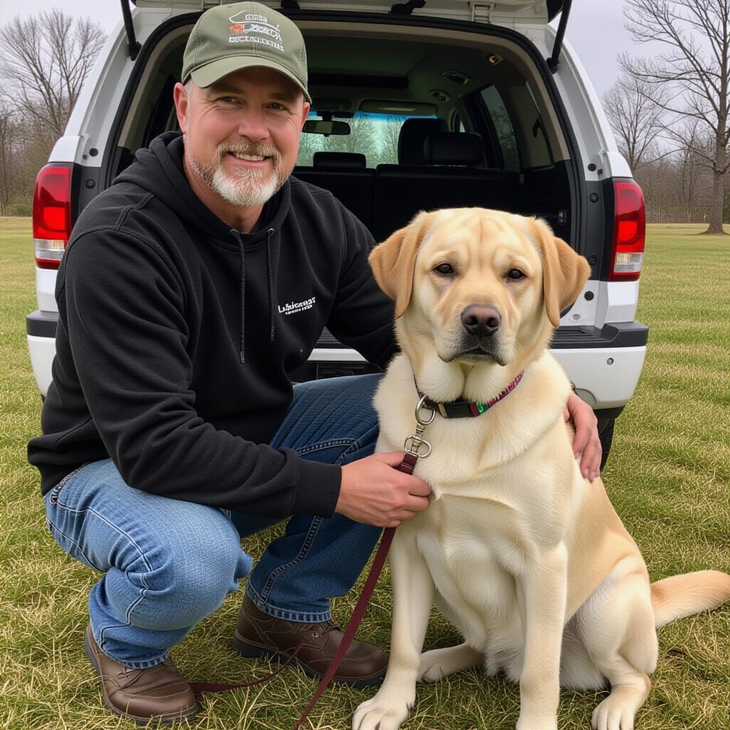 Labrador Dog in a Natural Landscape